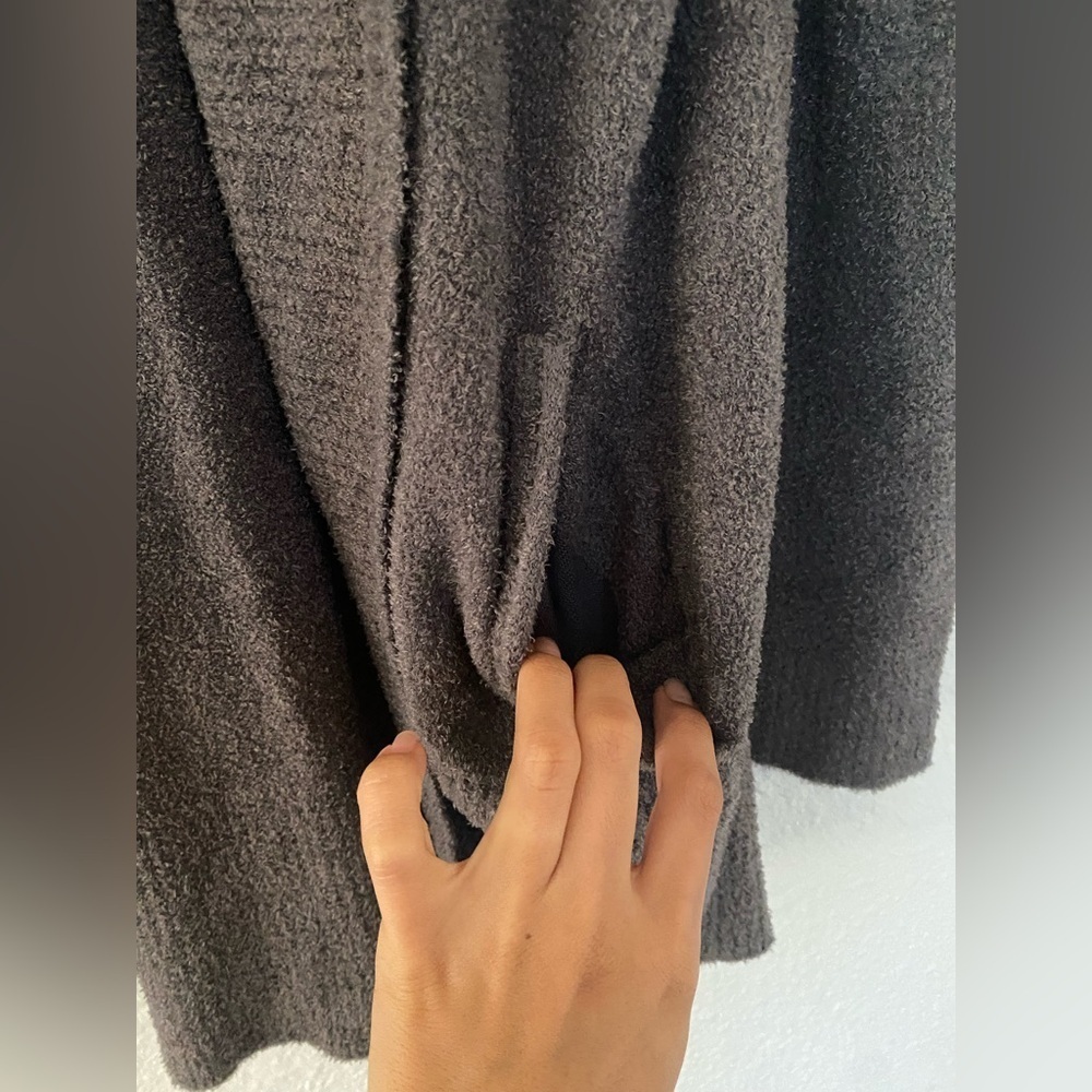 Barefoot Dreams Bamboo Chic Lite circle cardigan XS/S Cozy Gray Open Front - Picture 3 of 4